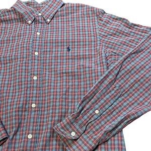 Ralph Lauren men’s size large plaid Longsleeve button down shirt blue/red